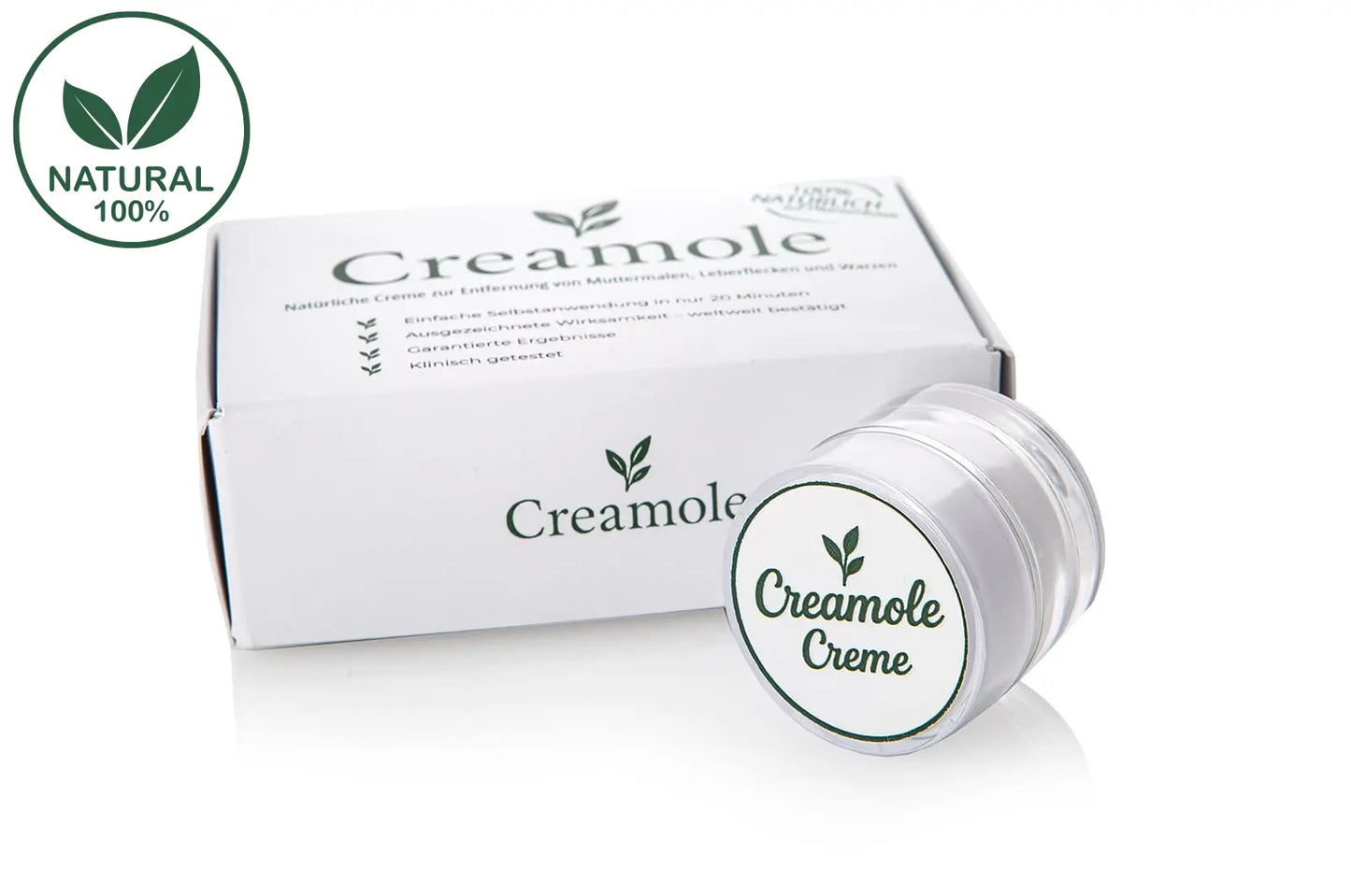 Creamole - 100% natürliche Creme zur Entfernung von Muttermalen, Leberflecken & Warzen